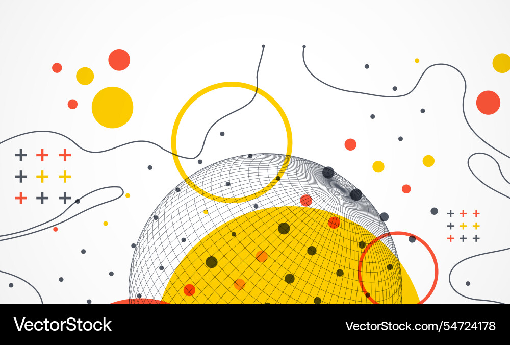 Abstrakter Kugelhintergrund mit Plexieffekt 3d Abstrakter Kugelhintergrund mit Plexieffekt 3d Vektorbild