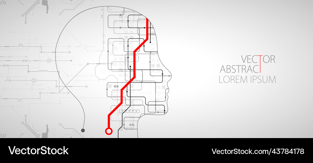 Artificial intelligence ai and big data concept Artificial intelligence ai and big data concept Vector Image