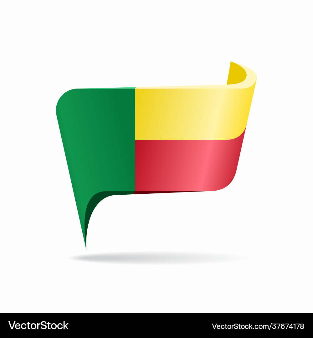 Benin Flag Map Pointer Layout Benin Flag Map Pointer Layout vektorbild