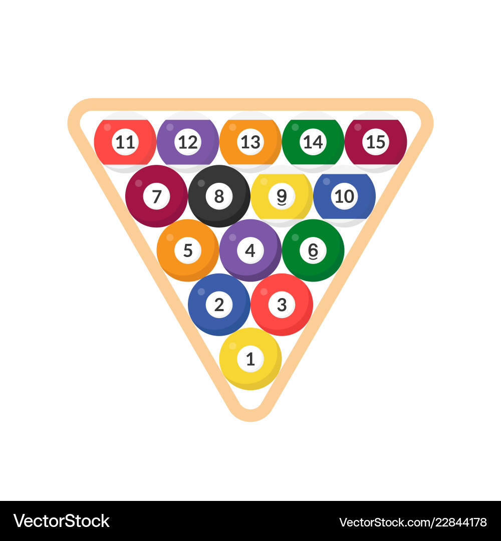 Billiard Ball with Numbered Triangle vector image