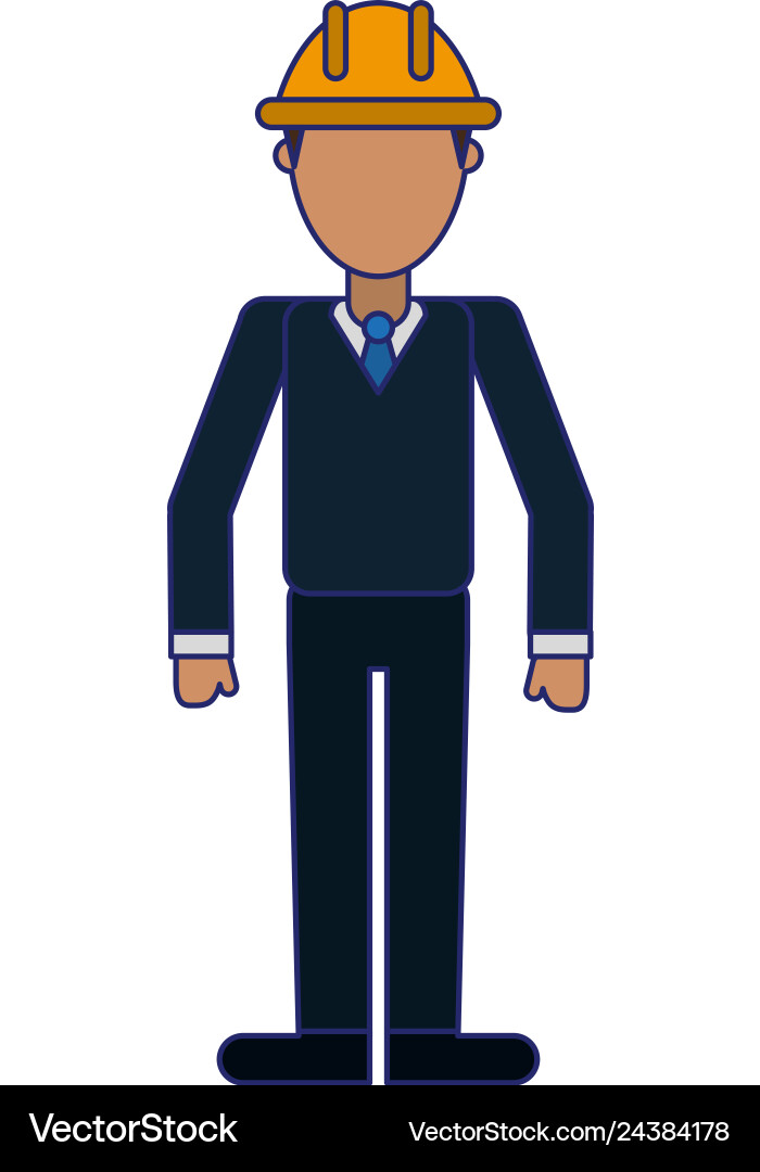 Construction worker avatar Royalty Free Vector Image