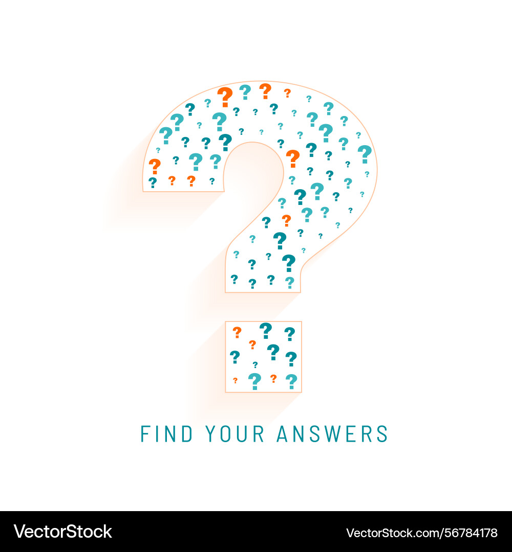 Creative question mark sign background for web vector image