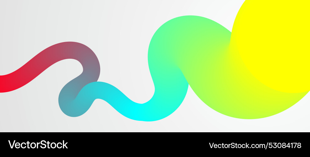 Curved wavy line with colorful gradient Vector Image