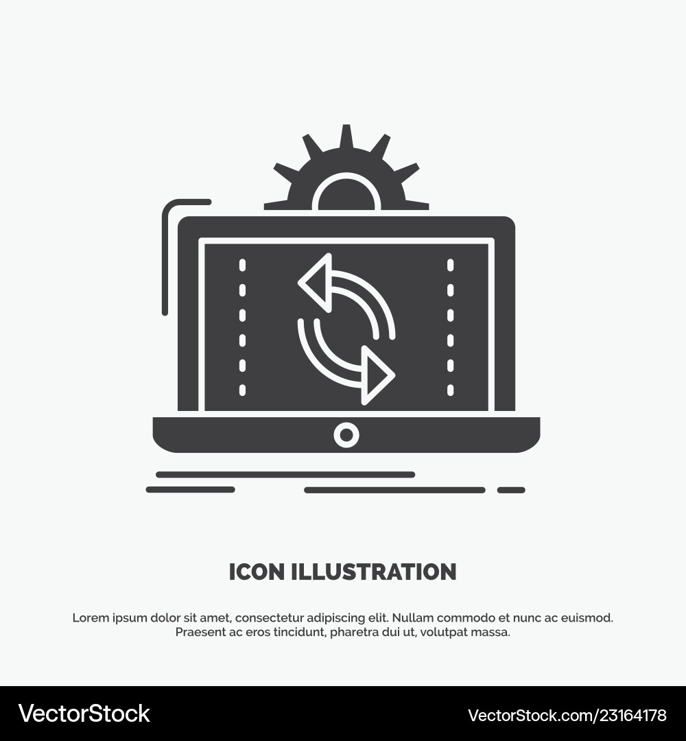 Data processing analysis reporting sync icon vector image