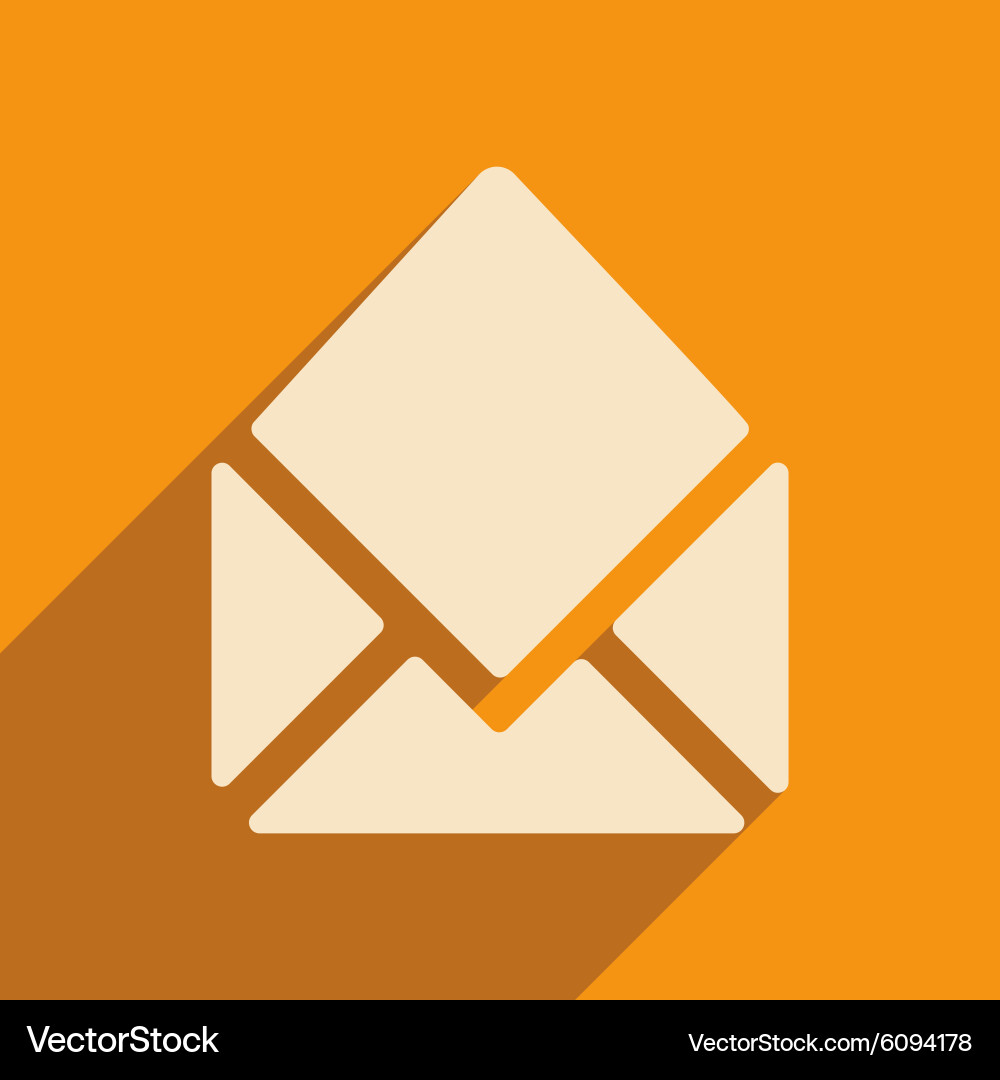 Flat with shadow icon and mobile applacation open Vector Image