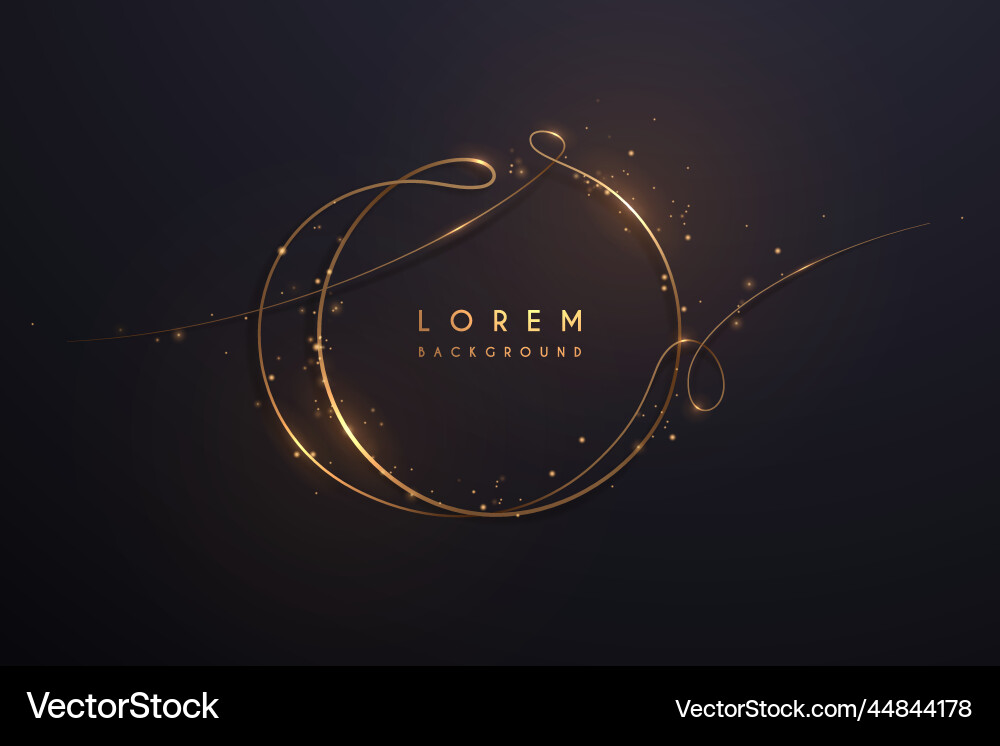 Golden circle thread with light effect Golden circle thread with light effect vector image