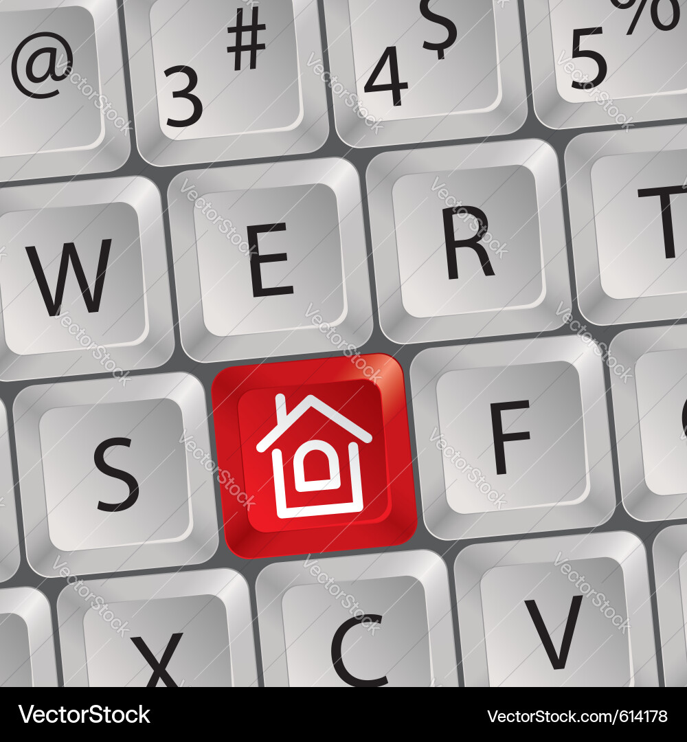 Home Key Keyboard Vector Image