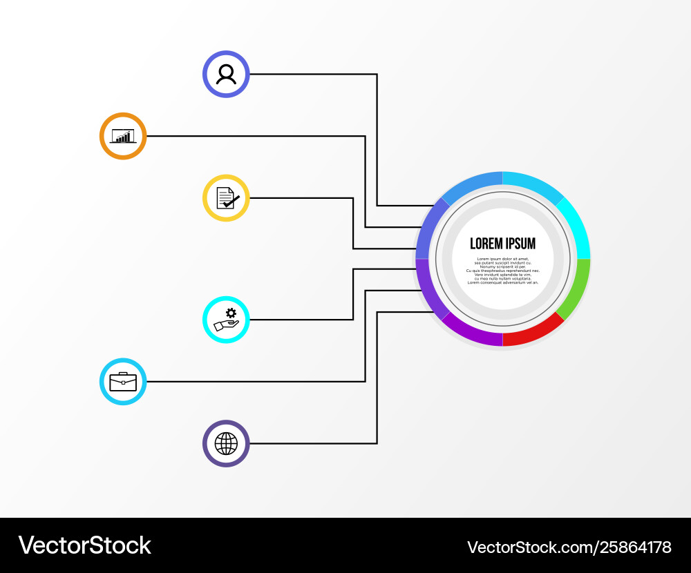 Infographic design template with options steps Infographic design template with options steps vector image