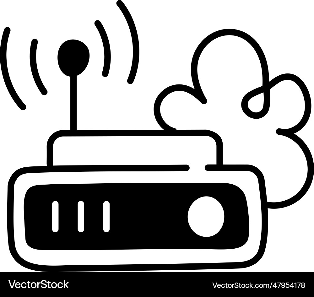 Internet router vector image