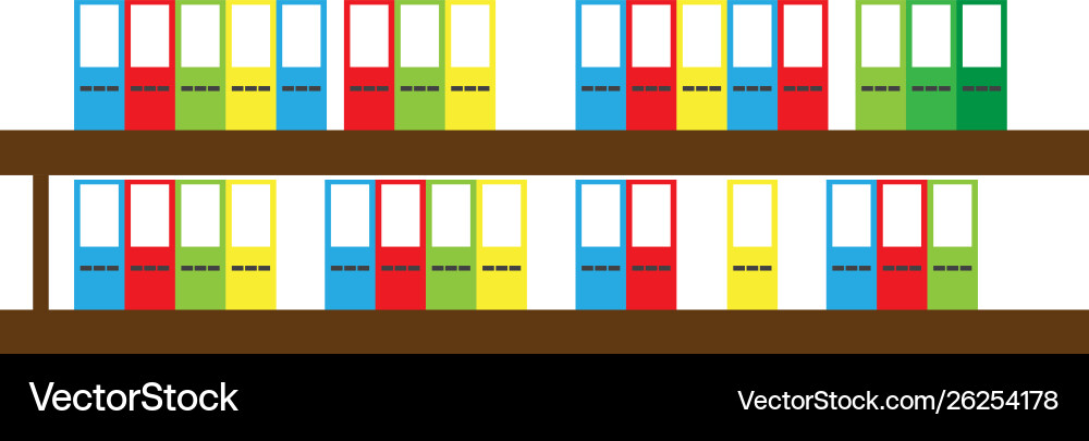 Isolated bookshelf image vector image