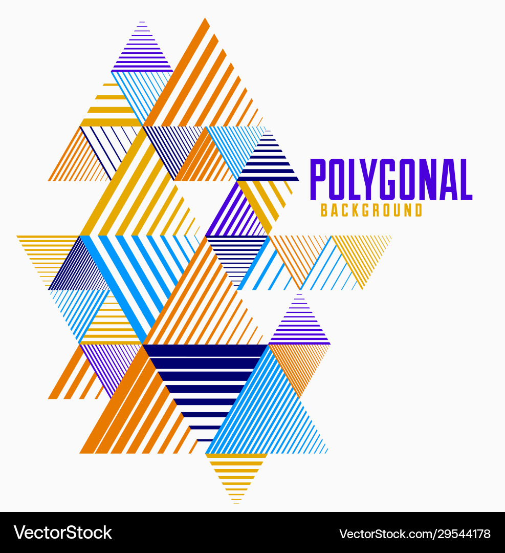 Line design 3d cubes and triangles abstract Line design 3d cubes and triangles abstract Vector Image