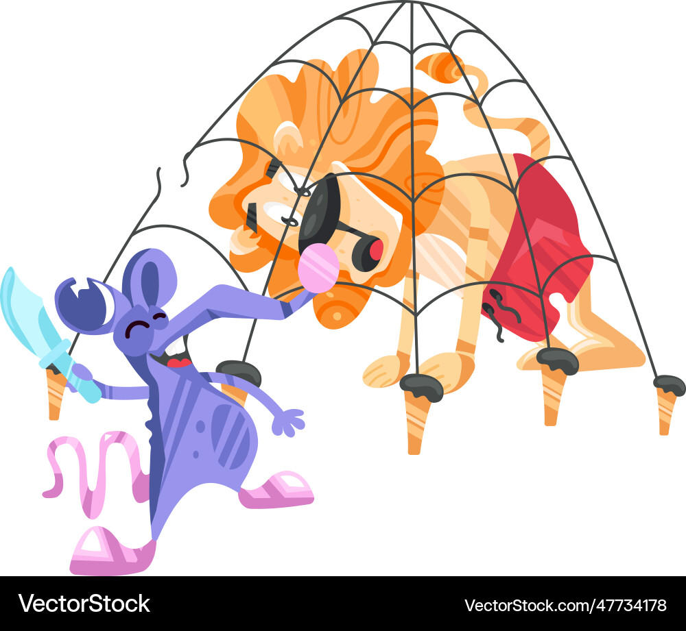 Lion net Vector Image