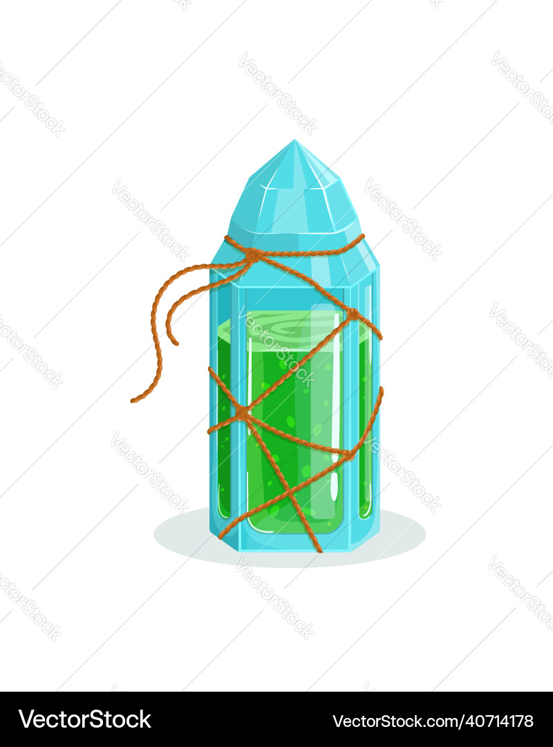 Magic flask glass potion bottle with elixir Vector Image