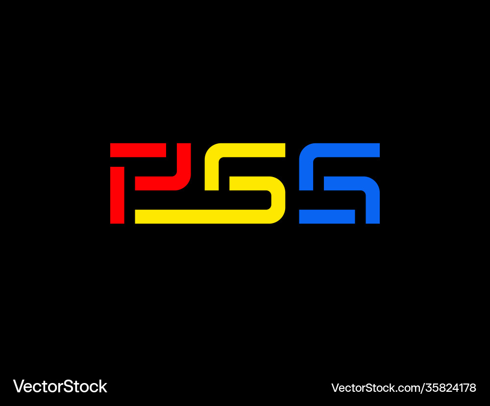 Modern professional typography logo ps5 – Royalty-Free Vector | VectorStock, image size:1000x830