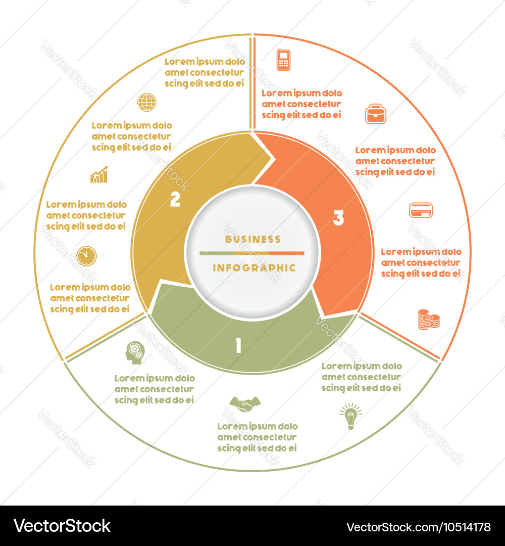 Ring Chart Pie Data Visualization vector image
