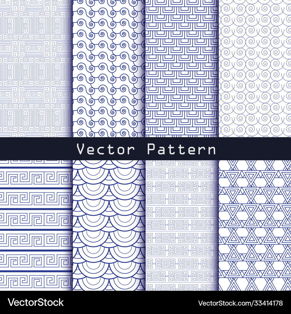 Seamless geometric minimalistic patterns Seamless geometric minimalistic patterns vector image