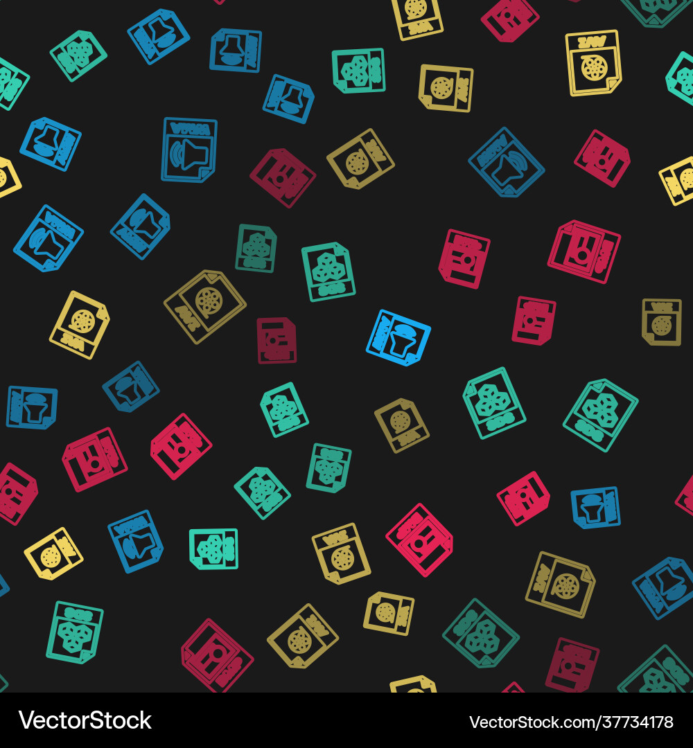 Set line wma file document 3ds avi and bmp Vector Image