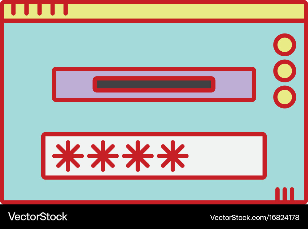 Window web technology element design vector image