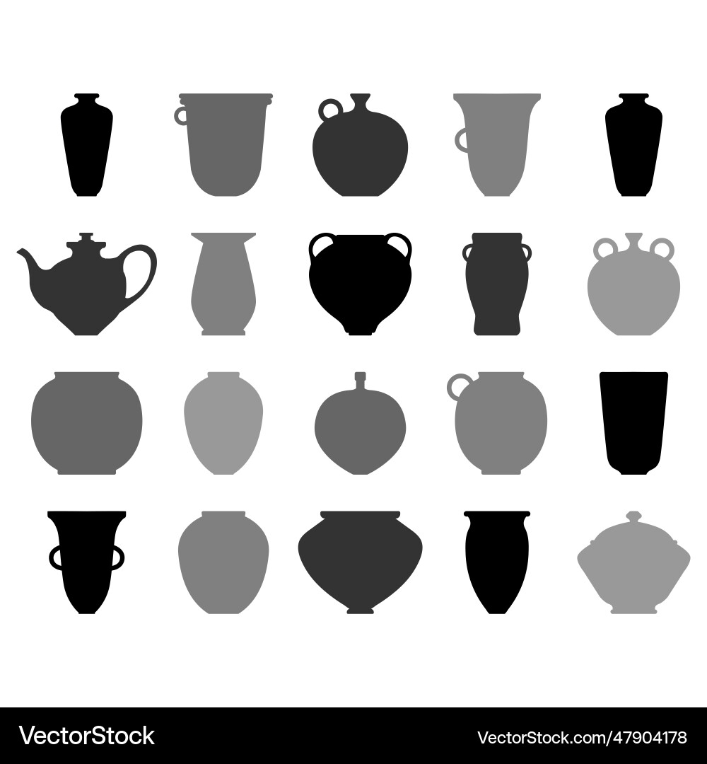 With set ceramic objects With set ceramic objects vector image