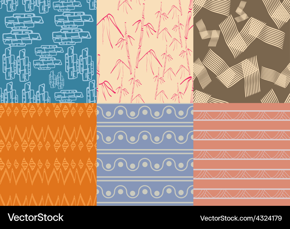 Boho patterns low Vector Image