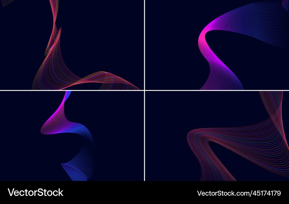 Collection of geometric minimal lines pattern set Collection of geometric minimal lines pattern set vector image