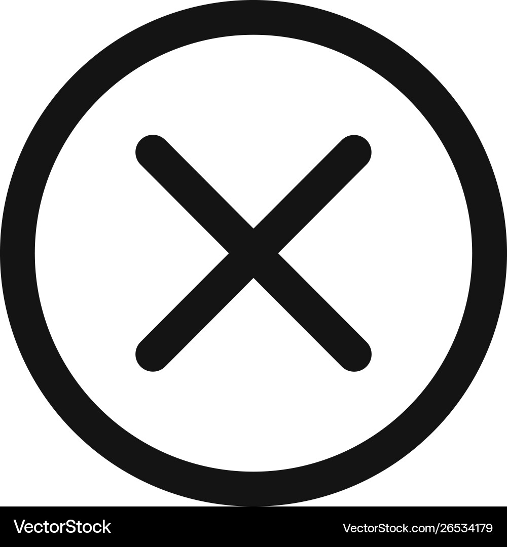 Cross icon in modern style for web site Vector Image