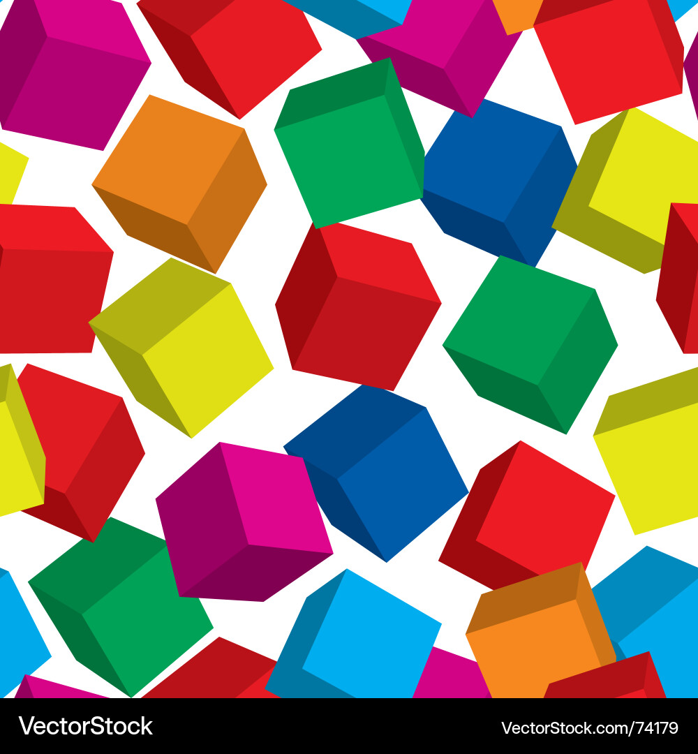 Cube background vector image