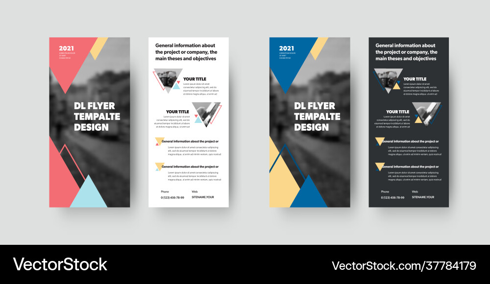 Dl flyer template with color design isolated Dl flyer template with color design isolated vector image