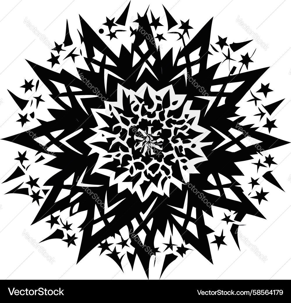 Dynamic Starburst Pattern Vector Image