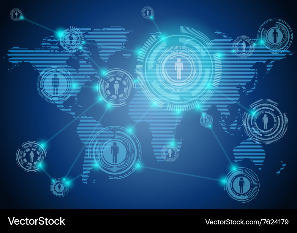 Global Network Connection vector image