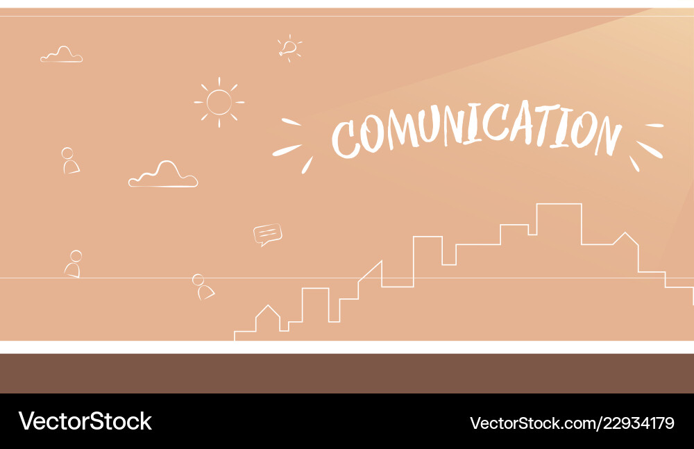 Inscription communication on the background Inscription communication on the background vector image