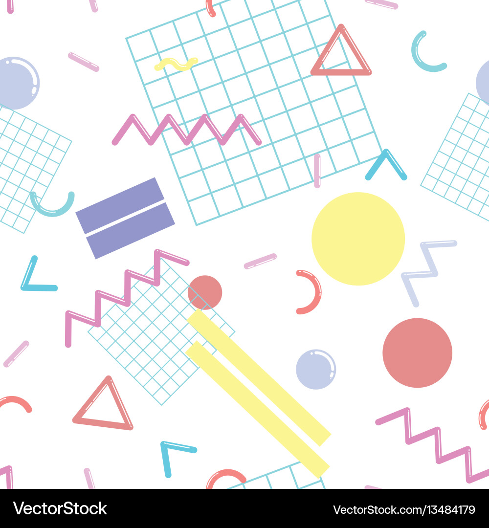 Memphis Style Pattern vector image