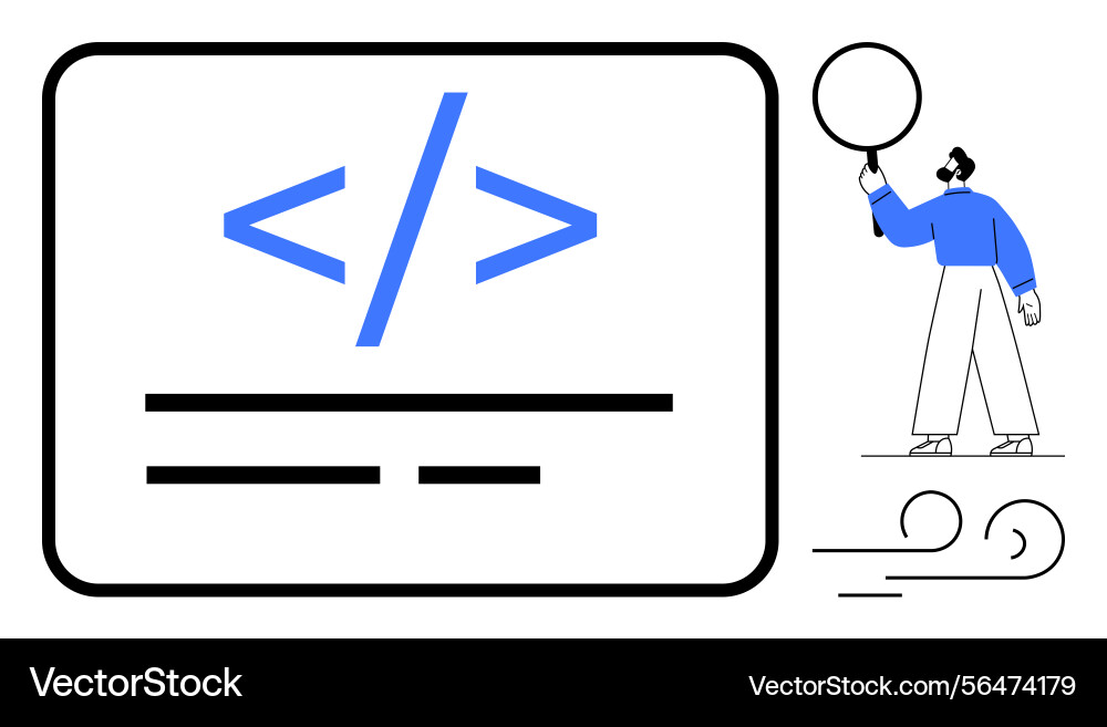 Modern web development concept with code symbol vector image