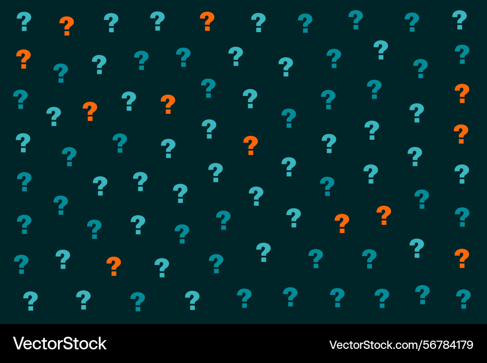 Question mark sign pattern background design vector image