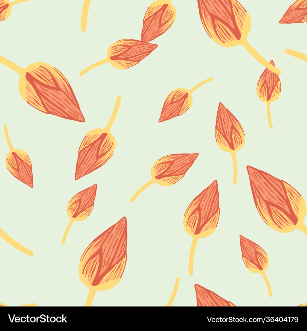 Random doodle seamless pattern with orange Random doodle seamless pattern with orange vector image