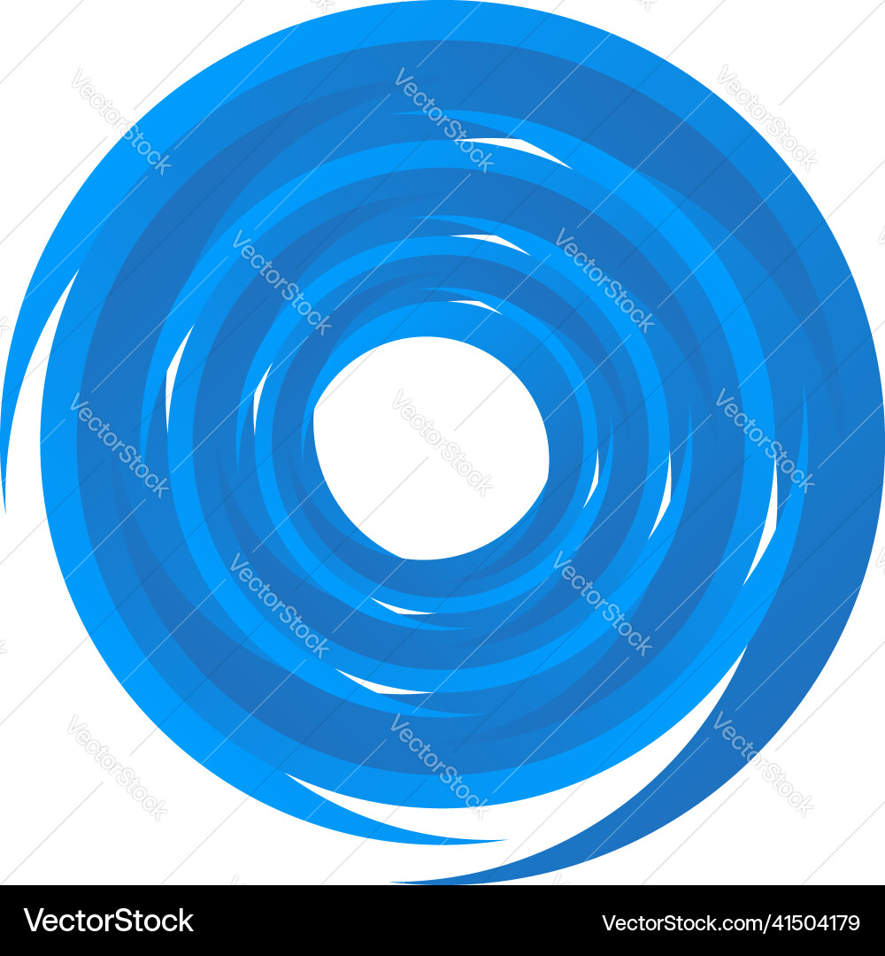 Spiral swirl twirl rotating segmented circle Vector Image