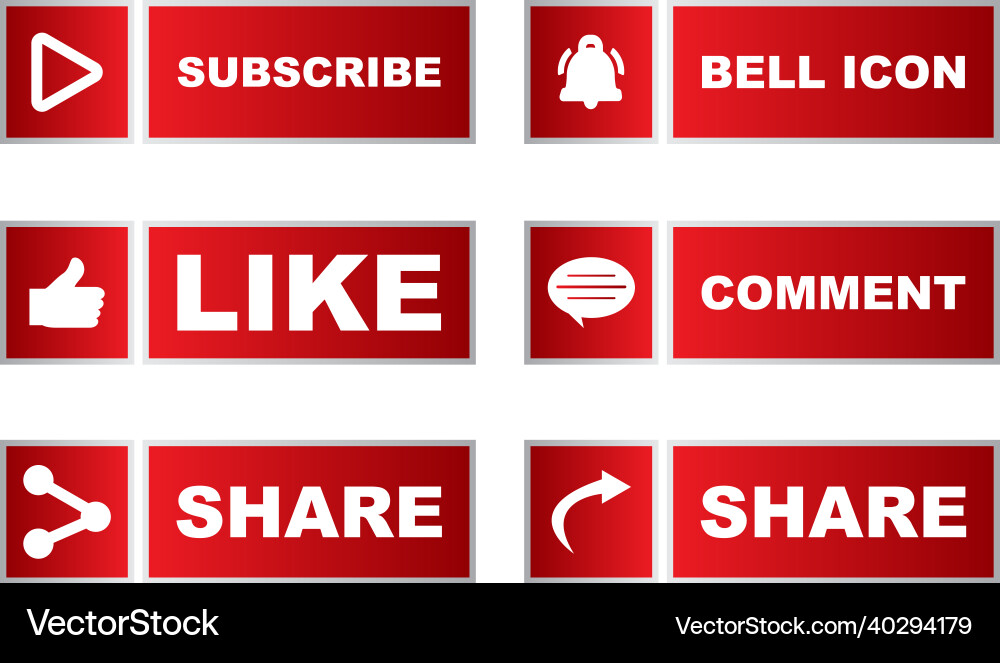 Subscribe button collection with multiple shape Subscribe button collection with multiple shape vector image