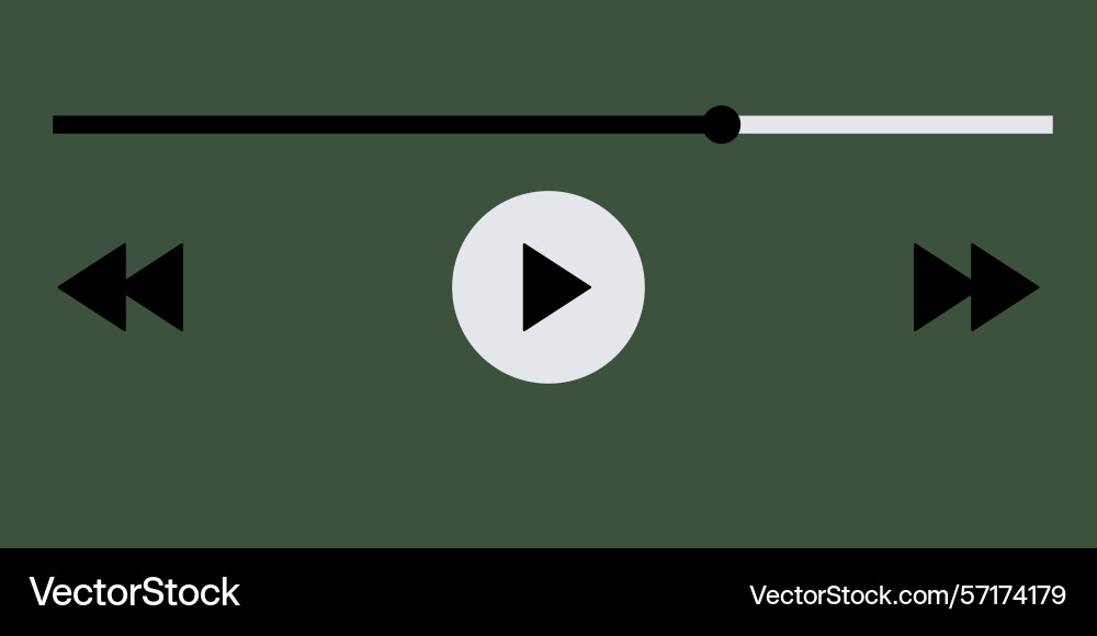 Template video player for web and mobile apps Vector Image