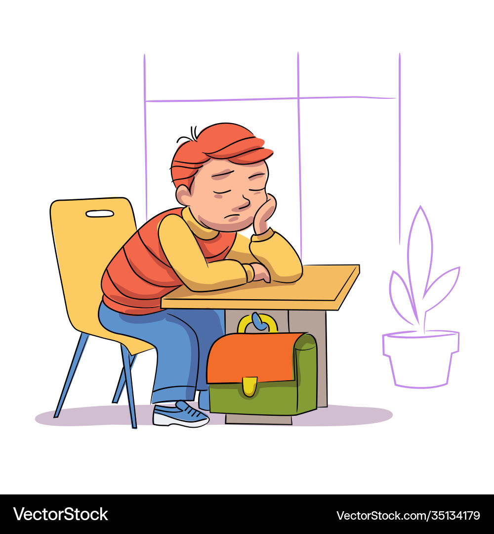 Sleep in class cartoon Vector Images \u0026 Graphics for Commercial Use |  VectorStock, image size:1000x1080