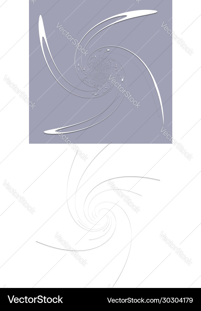 White helical spiraling curl and curly shape White helical spiraling curl and curly shape Vector Image