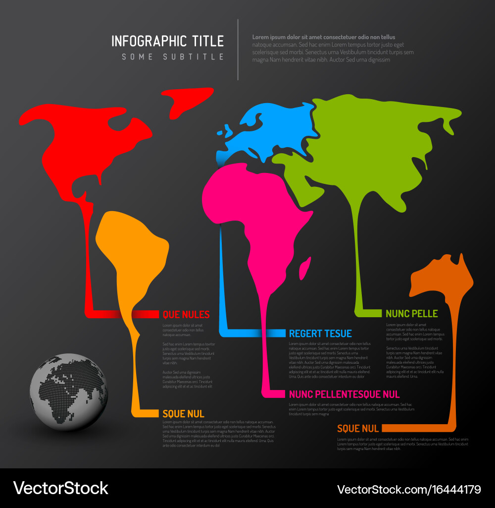 World map with pointer marks Vector Image