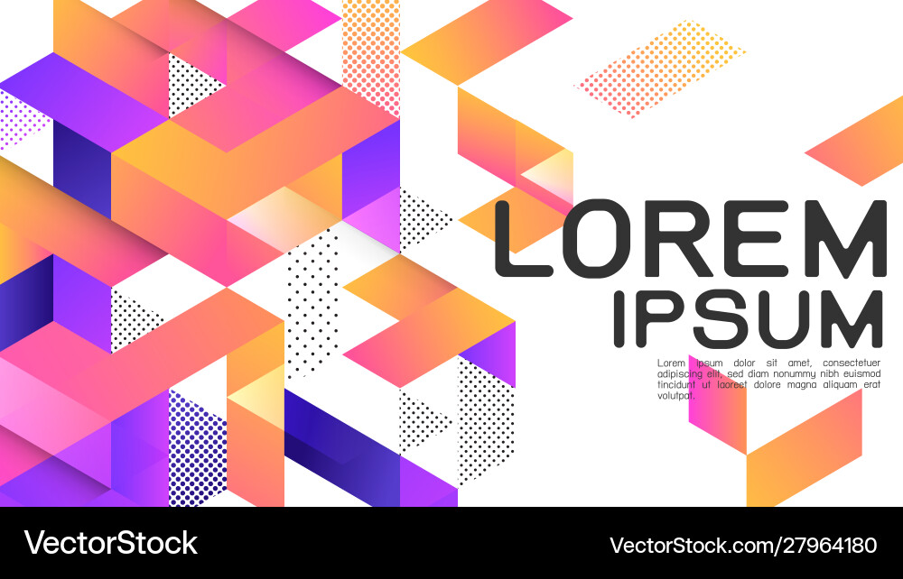 Abstract colorful gradient geometric template Abstract colorful gradient geometric template vector image
