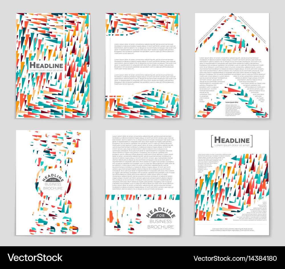 Abstract layout background set for art Vector Image
