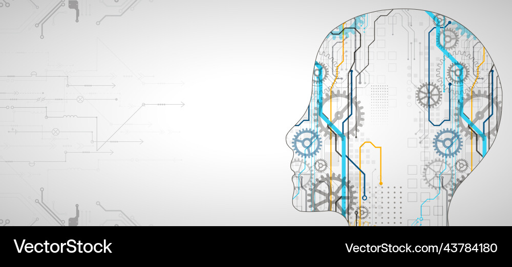 Artificial intelligence ai and big data concept Artificial intelligence ai and big data concept vector image
