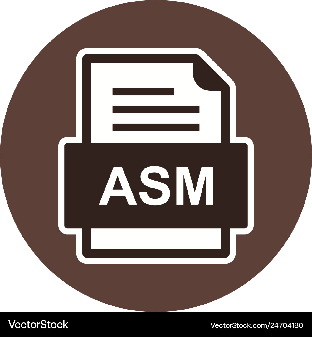Asm file document icon Vector Image