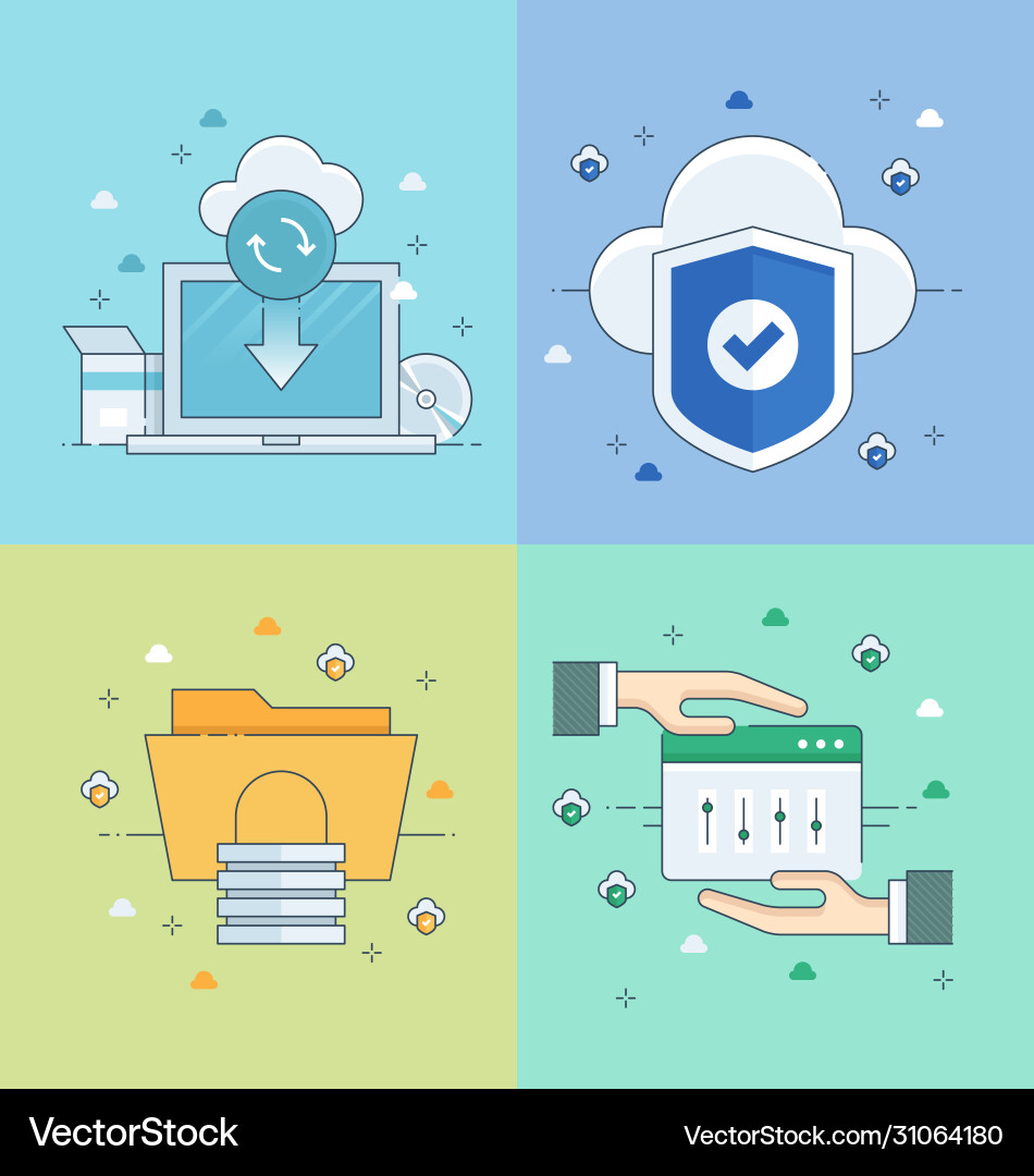 Cloud Computing Concepts vector image