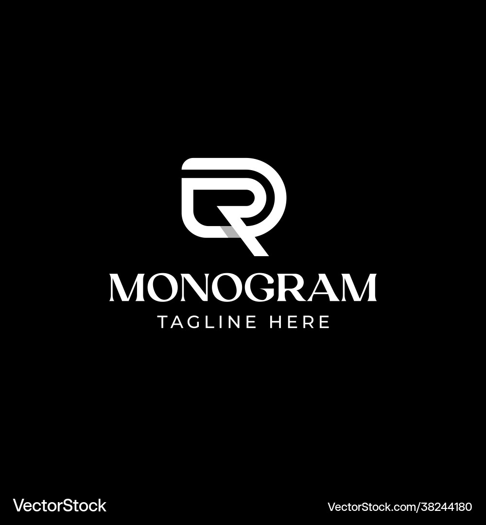 DR RD Monogram Logo Template vector image