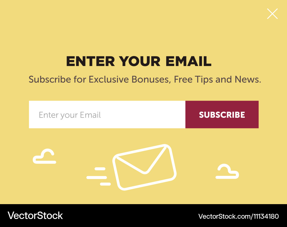 Email Subscription Form Layout vector image