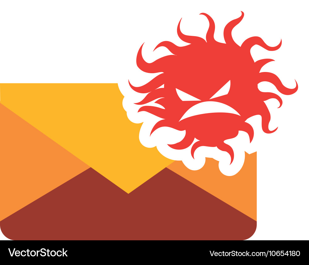 Envelope message with security icon design vector image