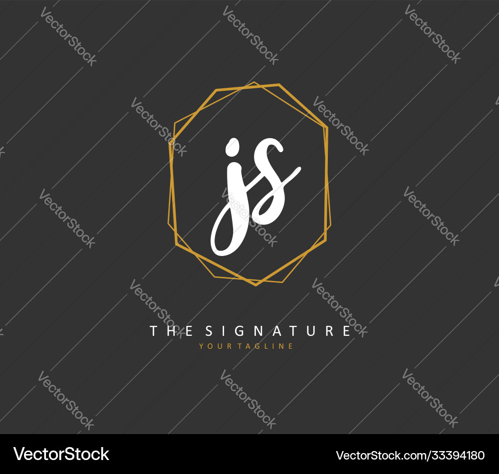 J s js initial letter handwriting and signature J s js initial letter handwriting and signature Vector Image